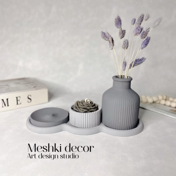 ست دکوری طوسی تیره روشن مدل پدیده