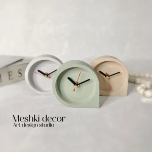 ساعت رومیزی سنگ مصنوعی مدل پین