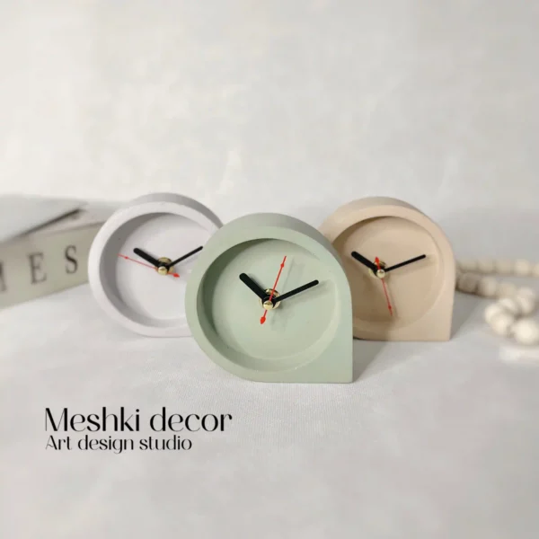 ساعت رومیزی سنگ مصنوعی مدل پین