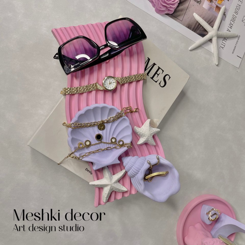 ست جا جواهری صورتی یاسی