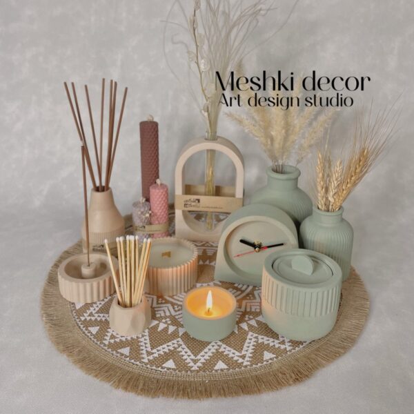 ست دکوراتیو سنگ مصنوعی کرم سبز