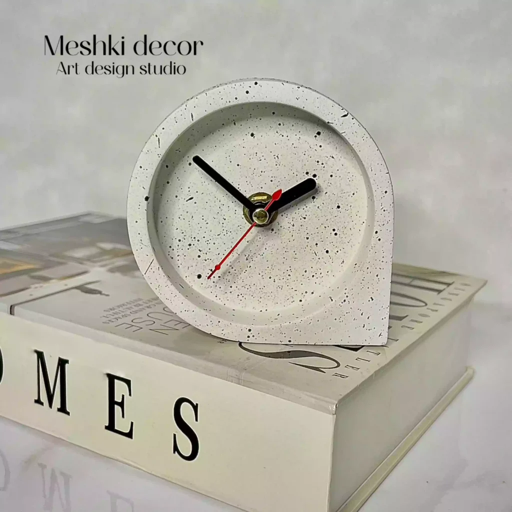 ساعت رومیزی سنگ مصنوعی مدل پین