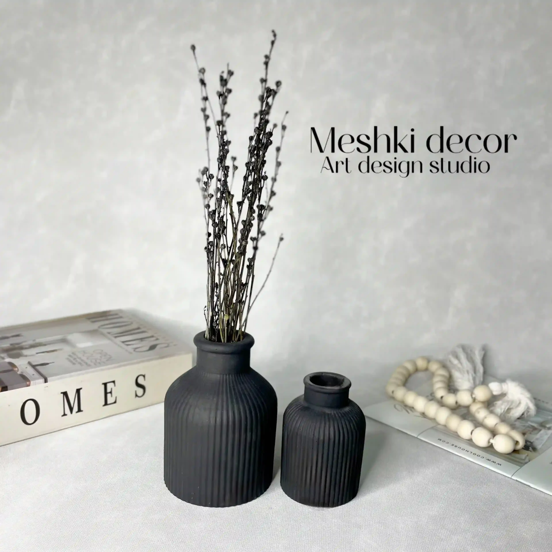 ست گلدان مراکشی مشکی