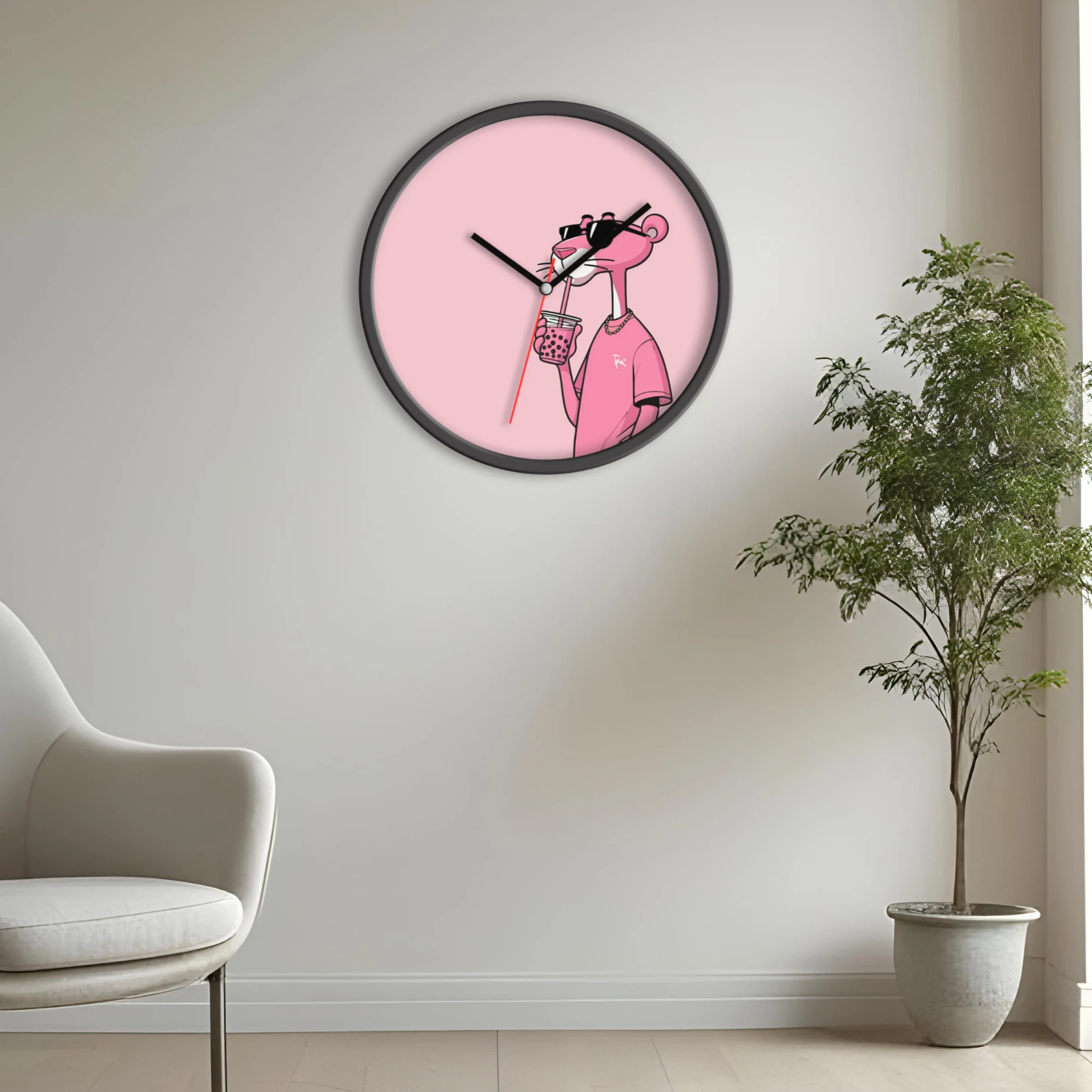 ساعت پلنگ صورتی