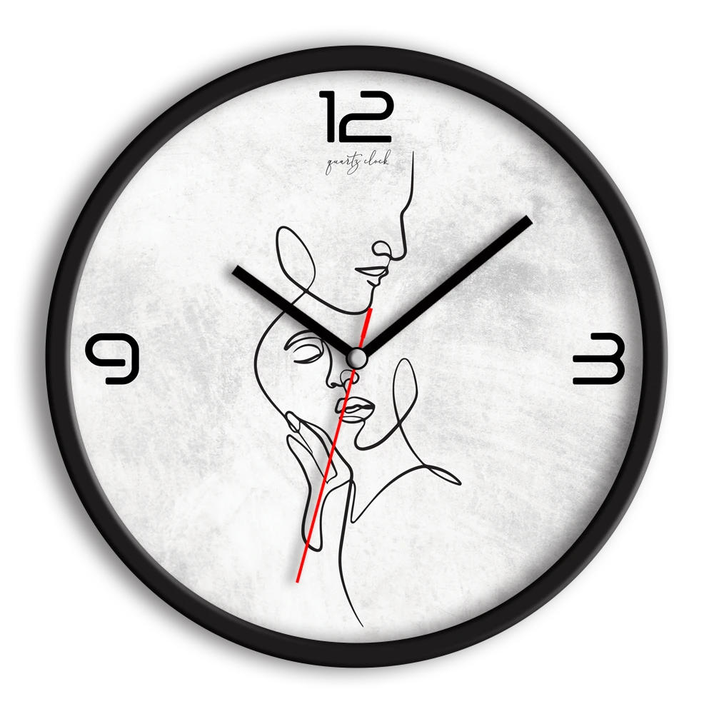 ساعت دیواری و رومیزی عاشقانه طرح آغوش