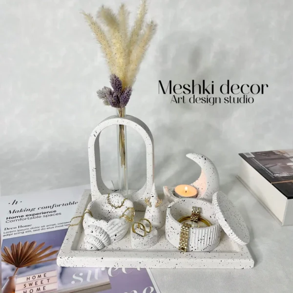 ست دکوراتیو جاجواهری مینیمال مدل الهه