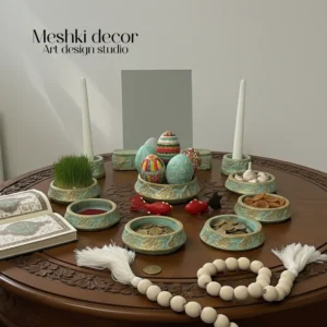 هفت‌سین سنتی مدل گل‌دار  