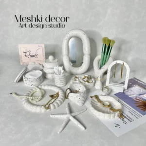 ست رومیزی جا جواهری و جا لوازم آرایشی پینترستی مدل ناز  