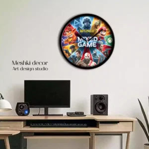 ساعت دیواری و رومیزی فانتزی طرح گیمینگ