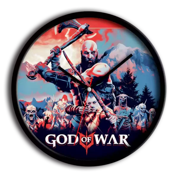 ساعت دیواری و رومیزی گیمینگ طرح گاد آف وار