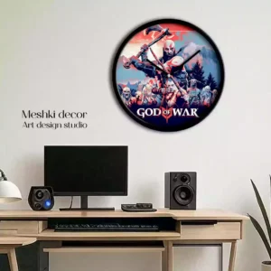 ساعت دیواری و رومیزی گیمینگ طرح گاد آف وار