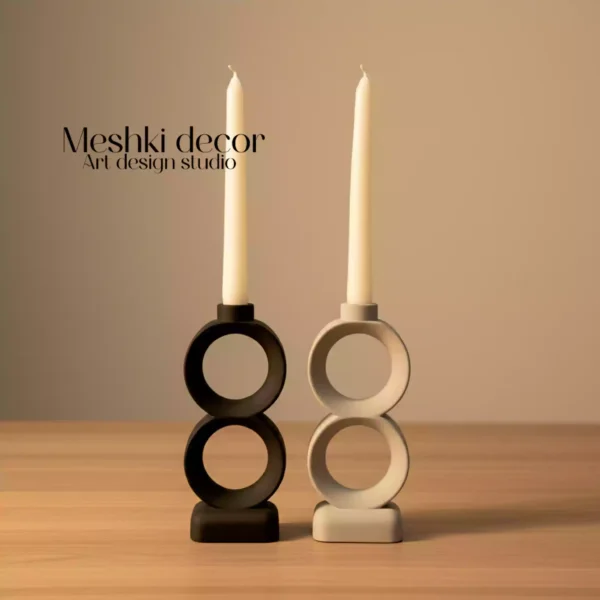 پایه شمع قلمی دکوری مدل دونات