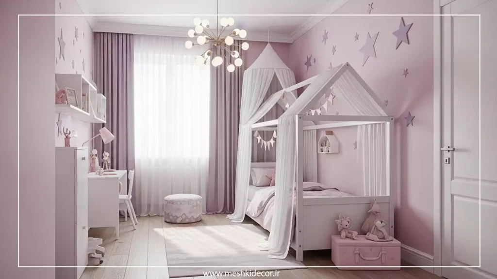 ایده‌های دکوراسیون اتاق کودک دخترانه مدرن