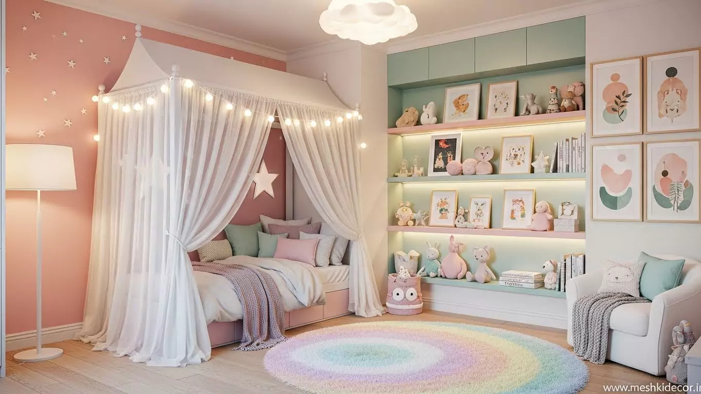 ایدههای دکوراسیون اتاق کودک دخترانه مدرن