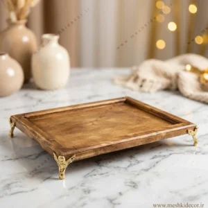 سینی سنگ مصنوعی طرح چوب مدل پایه دار