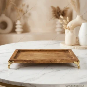 سینی سنگ مصنوعی طرح چوب مدل پایه دار